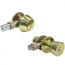 Taiwan Fu Hsing Industrial Co BS7L1B-MH KA2 Combination Mobile Home Lockset, Polished Brass