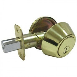 Taiwan Fu Hsing Industrial Co DL71 KD Single-Cylinder Deadbolt, Polished Brass