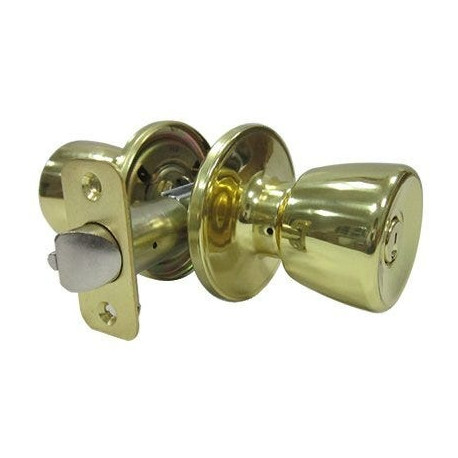Taiwan Fu Hsing Industrial Co TS700B KA3 Entry Lockset, Medium Tulip-Style Knob, Polished Brass