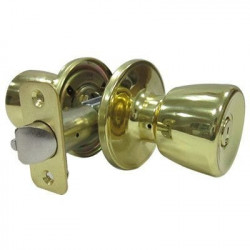 Taiwan Fu Hsing Industrial Co TS700B KD Tulip-Style Knob Entry Lockset, Polished Brass
