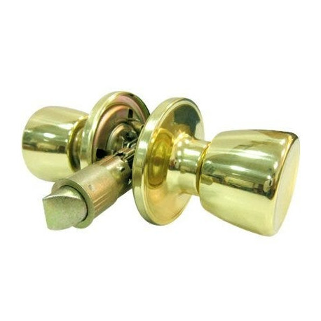 Taiwan Fu Hsing Industrial Co TS730B-MH Tulip-Style Knob Mobile Home Passage Lockset, Polished Brass