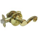 Taiwan Fu Hsing Industrial Co L6703BZ Hall/Closet Reversible Scroll Lever Passage Lockset, Polished Brass
