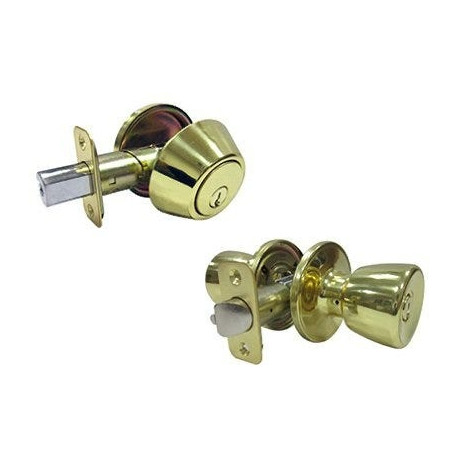 Taiwan Fu Hsing Industrial Co BS7L1B KA3 Combination Lockset, Polished Brass