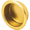 Prime Line N 6846 3/4 In. Inset Sliding Closet Door Pull Handle, Brass Plated, 4-Pk.