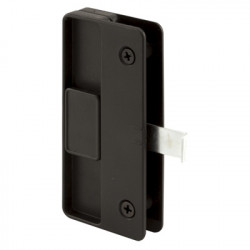 Prime Line A 177 Sliding Screen Door Latch and Pull, Black Plastic