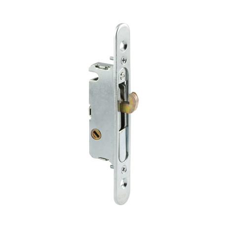 Prime Line E 2164 Mortise Lock, Steel, 45 Degree Keyway, Round Faceplate, Spring-Loaded, 4-5/8 In.