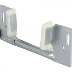 Prime Line N 6566 Sliding Pocket Door Bottom Guide, Steel with Nylon Tips
