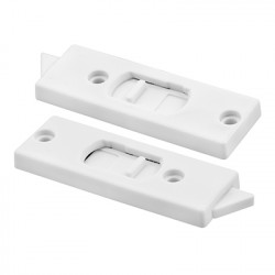 Prime Line F 2599 Window Lock with Spring-Loaded Tilt Latch, White Plastic, 3-3/8 In.