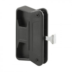 Prime Line A 168 Sliding Screen Door Latch and Pull, Black Plastic