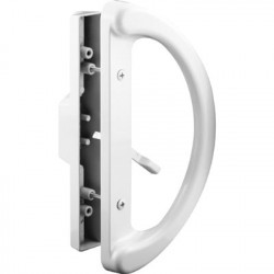 Prime Line C 1225 Sliding Patio Door Handle Set White Diecast, Mortise Style, Non-Keyed