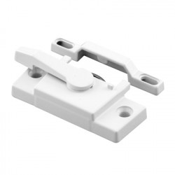 Prime Line F 2744 Vinyl Window Sash Lock with Keeper, Diecast, White