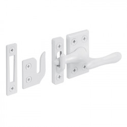 Prime Line H 3836 Casement Lock Set, White, 3 Keepers, Screws