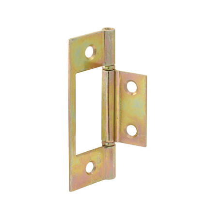 Prime Line N 6656 Bi-Fold Door Hinge, Non-Mortise Style, Brass Plated, 2-Pk.
