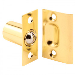 Prime Line U 9132 Steel Ball Catch and Inner, Brass-Plated Housing and Plates, 27/32 In.