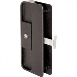 Prime Line A 150 Screen Door Latch and Pull for Jim Walters Doors, Mortise Style, Black Plastic