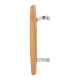 Prime Line C 1069 Wooden Pull with Chrome Plated Brackets