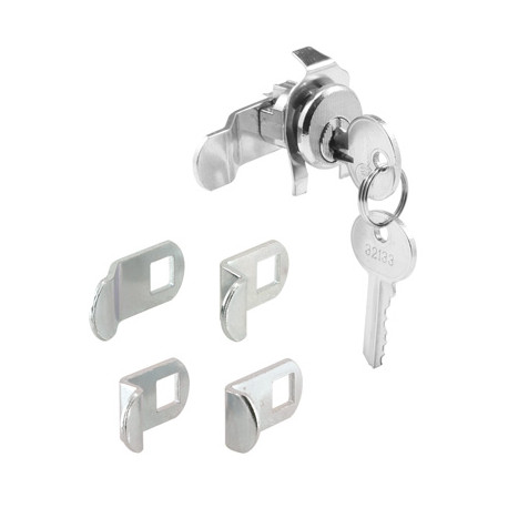 Prime Line S 4140C Mailbox Replacement Lock Assortment With 5 Cams & 2 Keys, Nickel Finish