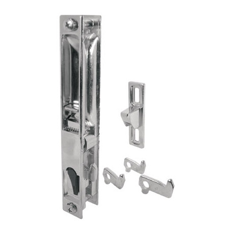 Prime Line C 1045 Sliding Glass Door Handle Set, Diecast Chrome Plated, Hook, 6-5/8 In.