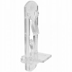 Prime Line 243416 Shelf Support Pegs, Self-Locking, Clear, 1/4 x 1/2-In. , 4-Pk.