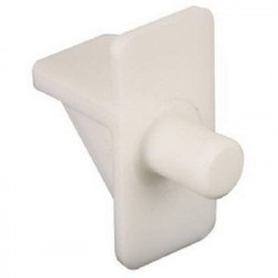 Prime Line 242400 Shelf Support Peg, White Plastic, 1/4-In., 12-Pk.