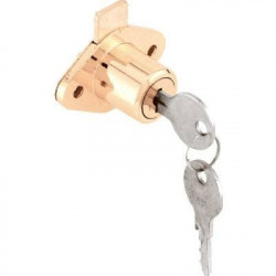 Prime Line CCEP 9947KA 7/8 In. Brass Plated Drawer/ Cabinet Lock