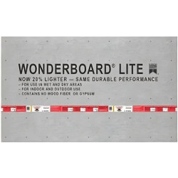 Custom Building Products GCB60L Wonderboard Lite, 3 x 5-Ft. x 7/16 in.