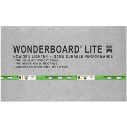 Custom Building Products FLB60L Wonderboard Lite, 3 x 5-Ft. x 1/4 in.