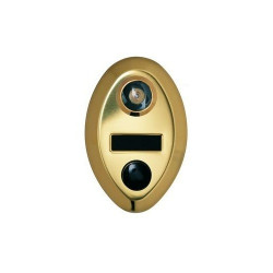 Authentic Parts 690 Mechanical Door Chime, Anodized Gold, Fire Rated Viewer, Oval