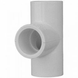 Charlotte Pipe & Foundry Company PVC 02400 Schedule 40 PVC Pressure Pipe Reducing Tee, White