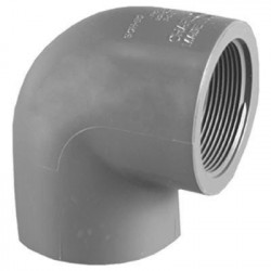 Charlotte Pipe & Foundry Company PVC 08301 0800HA Schedule 80 PVC 90 Degree Elbow, Slip x FPT, 3/4 in