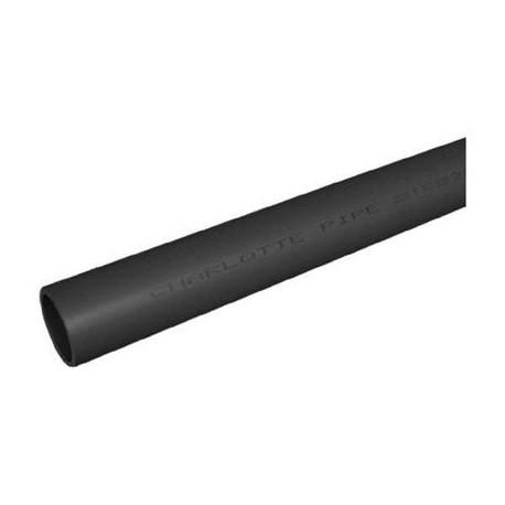 Charlotte Pipe & Foundry Company PVC100070600 Schedule 80 PVC Pipe, Plain End, Gray, 3/4 in x 20 ft
