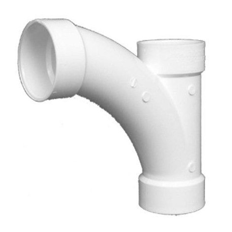 Charlotte Pipe & Foundry Company PVC 00501 1200HA Schedule 40 DWV PVC Pipe Fitting, Combination Tee Wye, PVC 4 in