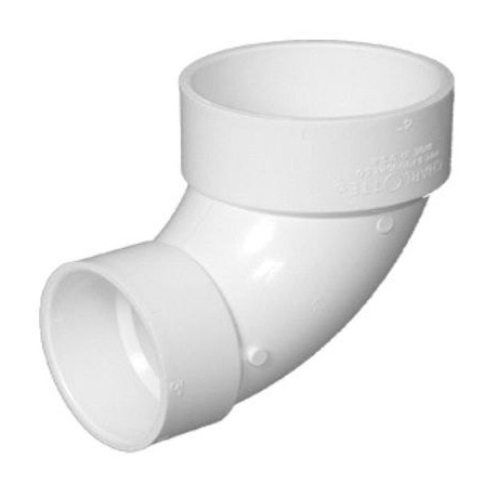 Charlotte Pipe & Foundry Company PVC 00329 0600HA Schedule 40 DWV Closet Bend, 4 x 3 in Hub x Hub