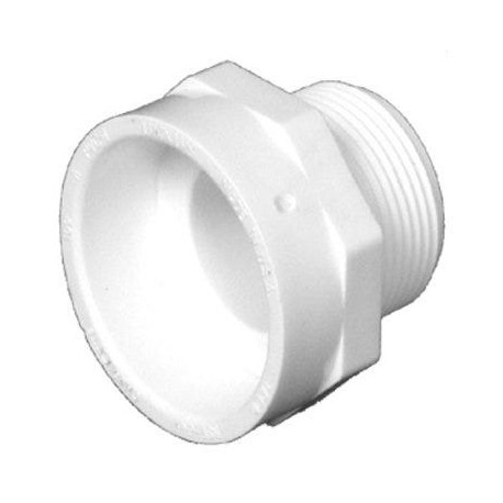 Charlotte Pipe & Foundry Company PVC 00109 0800HA Schedule 40 DWV Pipe Thread Adapter, 1-1/2 x 1-1/4