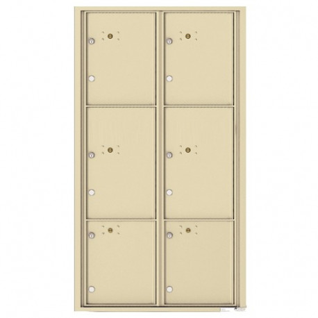Authentic Parts 4C16D-6P Recessed Mount 6 Parcel Doors/Parcel Locker Unit