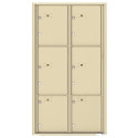 Authentic Parts 4C16D-6P Recessed Mount 6 Parcel Doors/Parcel Locker Unit