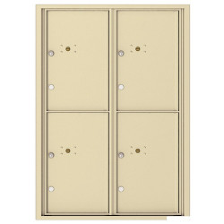 Authentic Parts 4C12D-4P Recessed Mount 4 Parcel Doors/Parcel Locker Unit