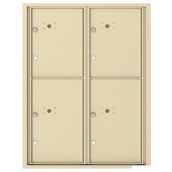 Authentic Parts 4C11D-4P Recessed Mount 4 Parcel Doors/Parcel Locker Unit