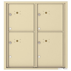 Authentic Parts 4C09D-4P Recessed Mount 4 Parcel Doors/Parcel Locker Unit
