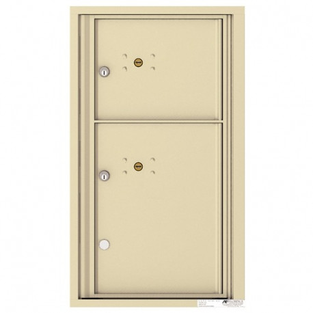 Authentic Parts 4C08S-2P Recessed Mount Parcel Locker Unit, 2 Parcel Doors