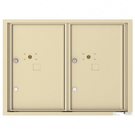 Authentic Parts 4C06D-2P Recessed Mount Parcel Locker Unit, 2 Parcel Doors