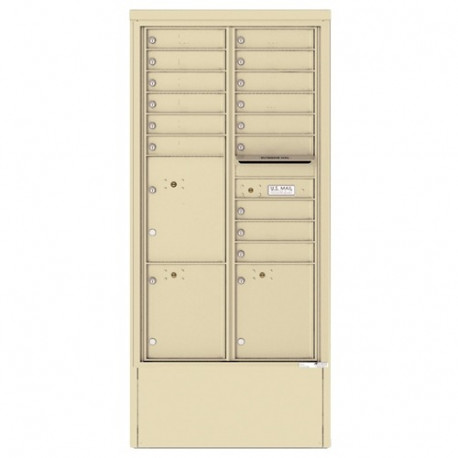 Authentic Parts 4C16D-15-D Versatile 4C Depot with Module,15 Tenant Doors with 3 Parcel Lockers