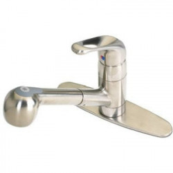 Homewerks Worldwide 204641 Kitchen Faucet With Pull-Out Spray, Temperature Memory, Brushed Nickel