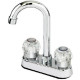 Homewerks Worldwide 204643 Bar Faucet, 2 Acrylic Handles, Chrome