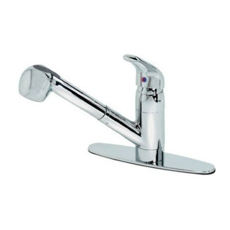 Homewerks Worldwide 204644 Kitchen Faucet With Pull-Out Spray, Temperature Memory, Chrome Finish