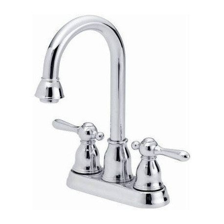 Homewerks Worldwide 204672 Bar Faucet, 2 Metal Handles, Brushed Nickel