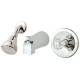 Homewerks Worldwide 210518 Tub & Shower Faucet + Showerhead, Acrylic Handle, Chrome