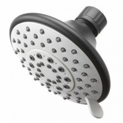 Homewerks Worldwide 228628 Shower Head, Fixed Mount, 5-Settings, Brushed Nickel Plastic