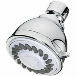 Homewerks Worldwide 228636 Shower Head, Fixed Mount, 3-Settings, Chrome Plastic