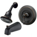 Homewerks Worldwide 239948 Tub & Shower Faucet, Single Metal Lever Handle, Vintage Brushed Bronze Finish